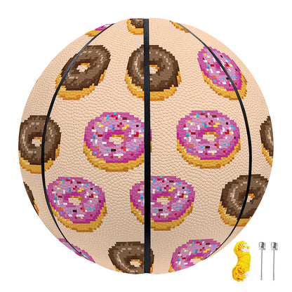 8-Bit Pixel Donut Print Basketball