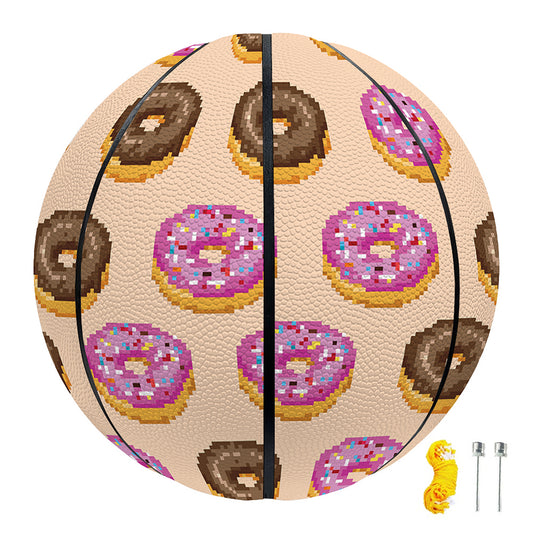 8-Bit Pixel Donut Print Basketball