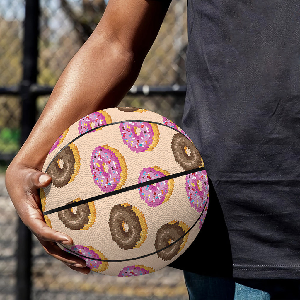 8-Bit Pixel Donut Print Basketball