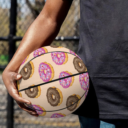 8-Bit Pixel Donut Print Basketball