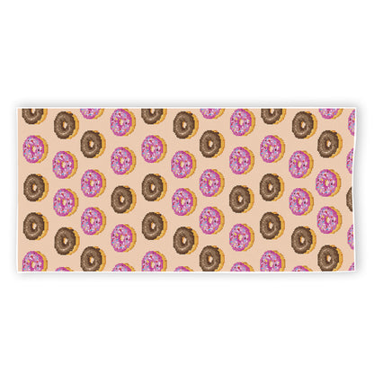 8-Bit Pixel Donut Print Beach Towel