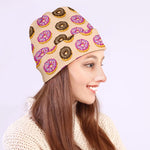 8-Bit Pixel Donut Print Beanie