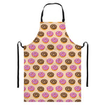 8-Bit Pixel Donut Print Bib Apron With Pocket