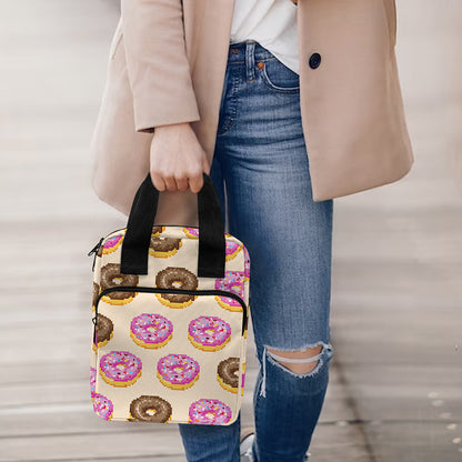 8-Bit Pixel Donut Print Bible Tote Bag