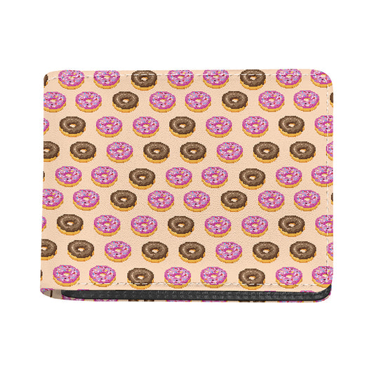 8-Bit Pixel Donut Print Bifold Wallet