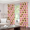 8-Bit Pixel Donut Print Dimout Grommet Curtains