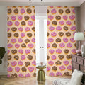 8-Bit Pixel Donut Print Dimout Pencil Pleat Curtains