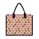 8-Bit Pixel Donut Print Canvas Tote Bag