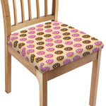 8-Bit Pixel Donut Print Chair Cushion Cover