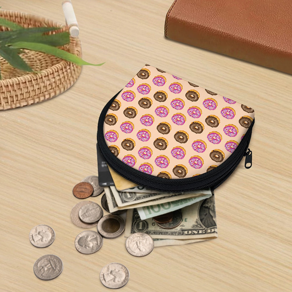 8-Bit Pixel Donut Print Coin Purse