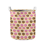 8-Bit Pixel Donut Print Collapsible Laundry Basket