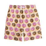 8-Bit Pixel Donut Print Cotton Shorts