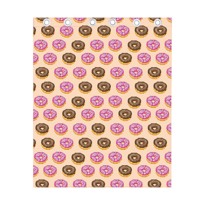 8-Bit Pixel Donut Print Curtain