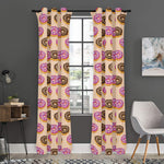 8-Bit Pixel Donut Print Curtain