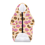 8-Bit Pixel Donut Print Dog Zip Up Hoodie