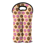 8-Bit Pixel Donut Print Double Neoprene Wine Tote