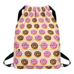 8-Bit Pixel Donut Print Drawstring Backpack