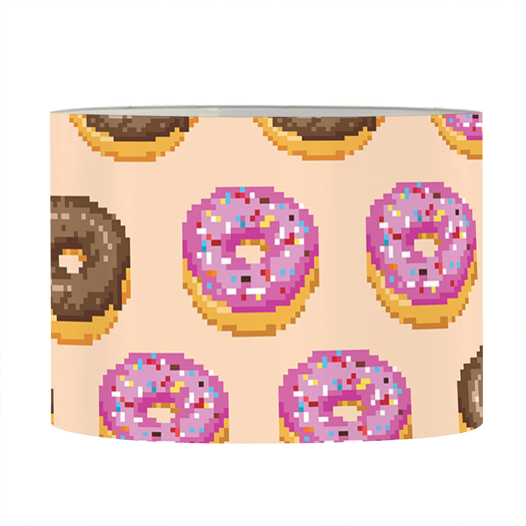 8-Bit Pixel Donut Print Drum Lamp Shade