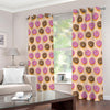 8-Bit Pixel Donut Print Extra Wide Grommet Curtains