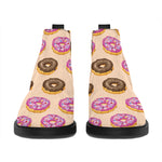 8-Bit Pixel Donut Print Flat Ankle Boots