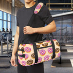 8-Bit Pixel Donut Print Gym Bag