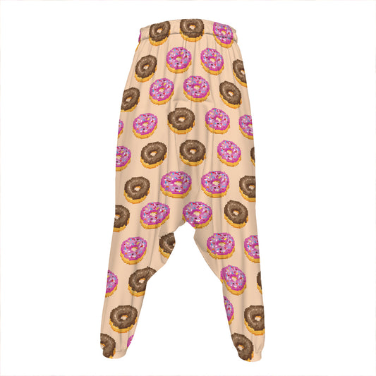 8-Bit Pixel Donut Print Hammer Pants