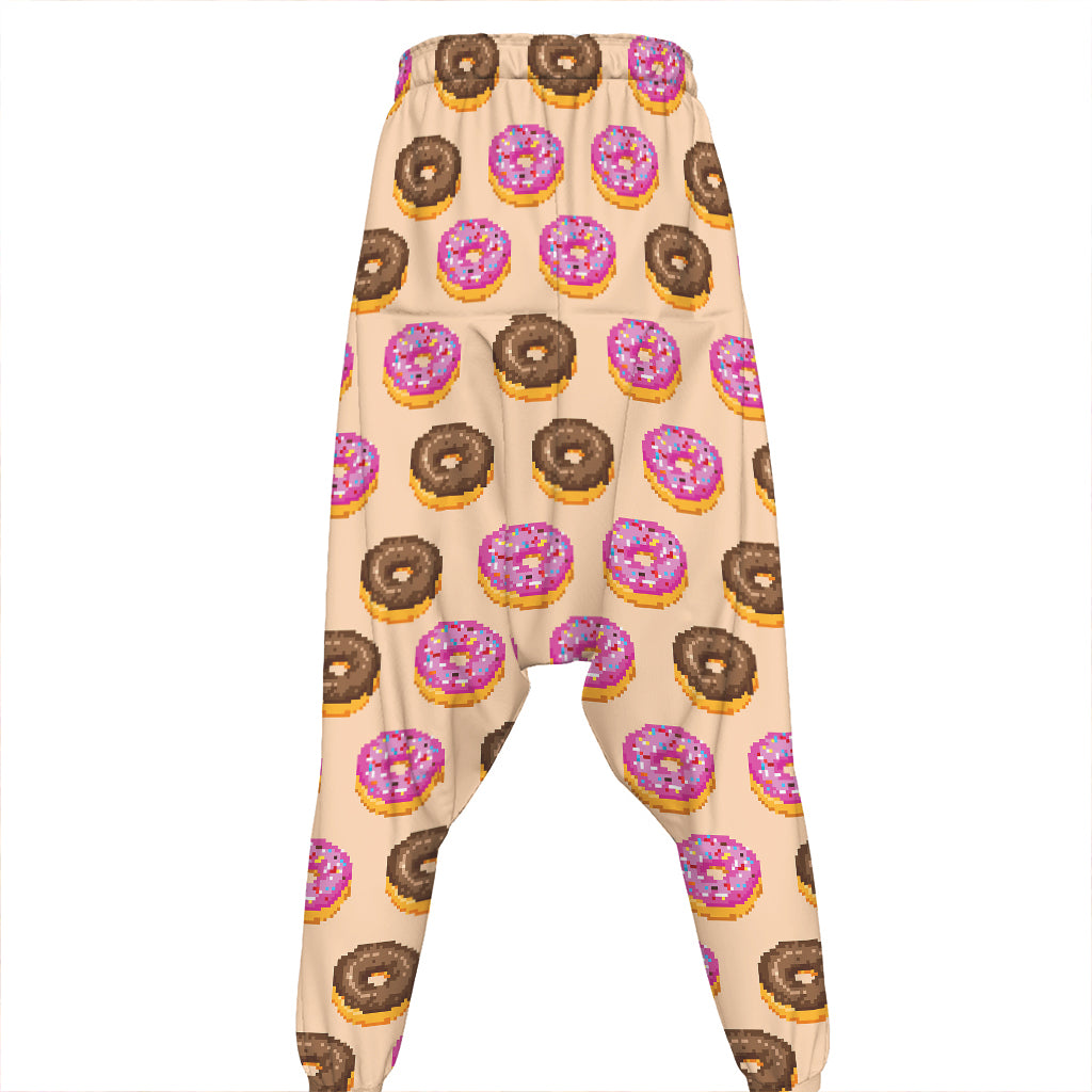 8-Bit Pixel Donut Print Hammer Pants