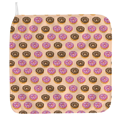 8-Bit Pixel Donut Print Hand Towel