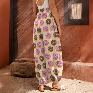 8-Bit Pixel Donut Print Harem Pants