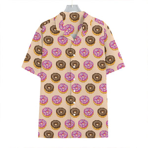 8-Bit Pixel Donut Print Hawaiian Shirt