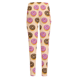 8-Bit Pixel Donut Print High-Waisted Pocket Leggings