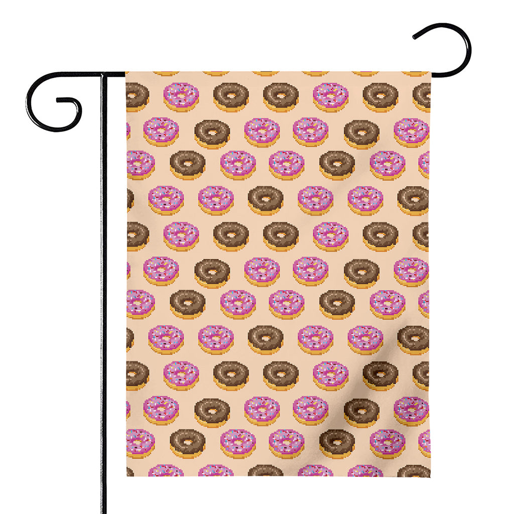 8-Bit Pixel Donut Print House Flag