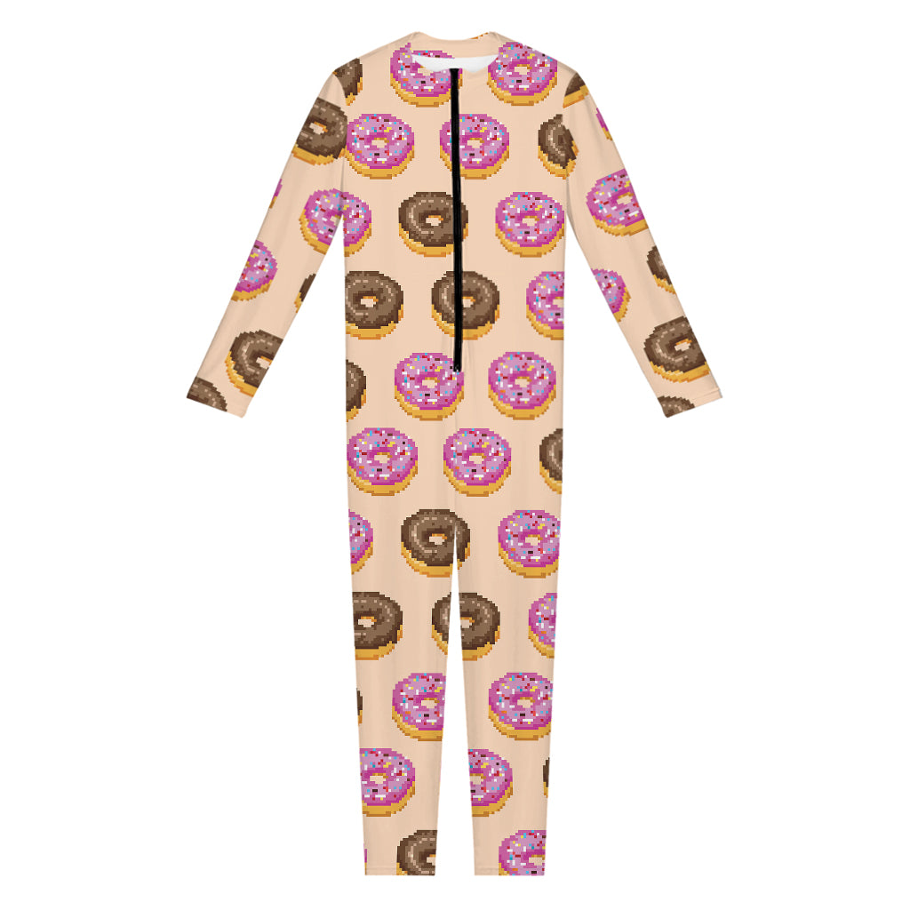 8-Bit Pixel Donut Print Jumpsuit