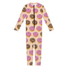 8-Bit Pixel Donut Print Jumpsuit