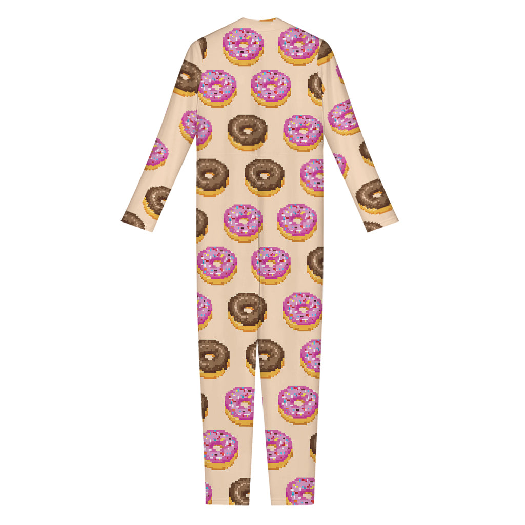 8-Bit Pixel Donut Print Jumpsuit