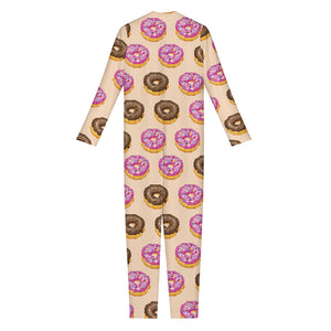 8-Bit Pixel Donut Print Jumpsuit