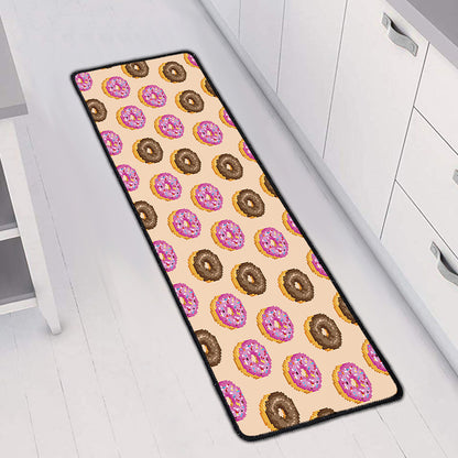 8-Bit Pixel Donut Print Long Kitchen Mat