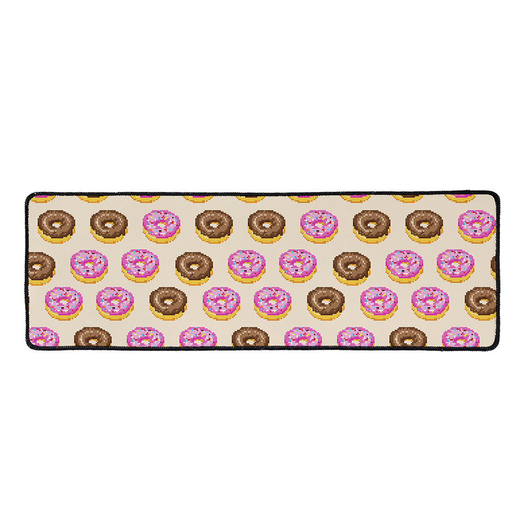 8-Bit Pixel Donut Print Long Kitchen Mat