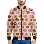 8-Bit Pixel Donut Print Men's Bomber Jacket