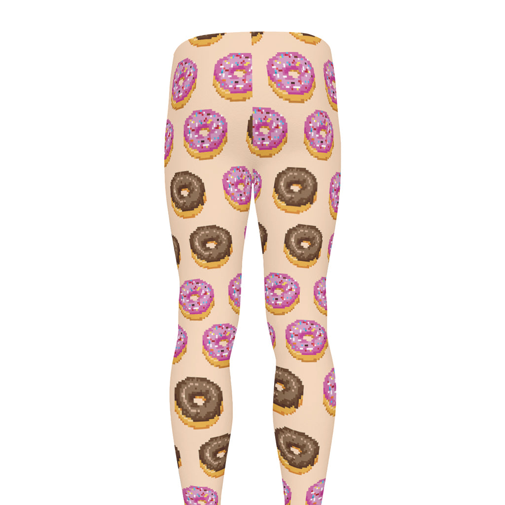 8-Bit Pixel Donut Print Men's leggings