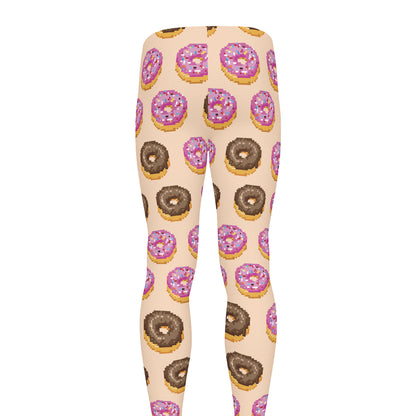 8-Bit Pixel Donut Print Men's leggings
