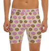 8-Bit Pixel Donut Print Men's Long Boxer Briefs