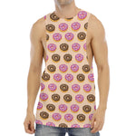 8-Bit Pixel Donut Print Men's Muscle Tank Top