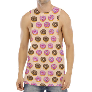 8-Bit Pixel Donut Print Men's Muscle Tank Top