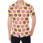 8-Bit Pixel Donut Print Men's Shirt