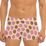 8-Bit Pixel Donut Print Men's Short Boxer Briefs