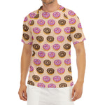 8-Bit Pixel Donut Print Men's Short Sleeve Rash Guard