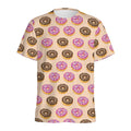 8-Bit Pixel Donut Print Men's Athletic T-Shirt