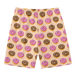 8-Bit Pixel Donut Print Men's Swim Trunks