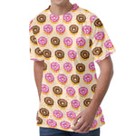 8-Bit Pixel Donut Print Men's Velvet T-Shirt